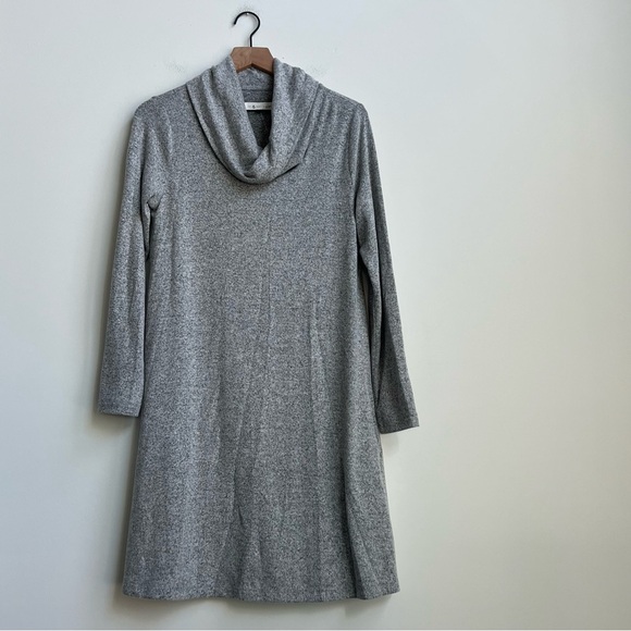 New Lou & Grey for Loft Gray Dress Medium Signature Soft Jersey Knit Cowl Neck - Picture 4 of 12
